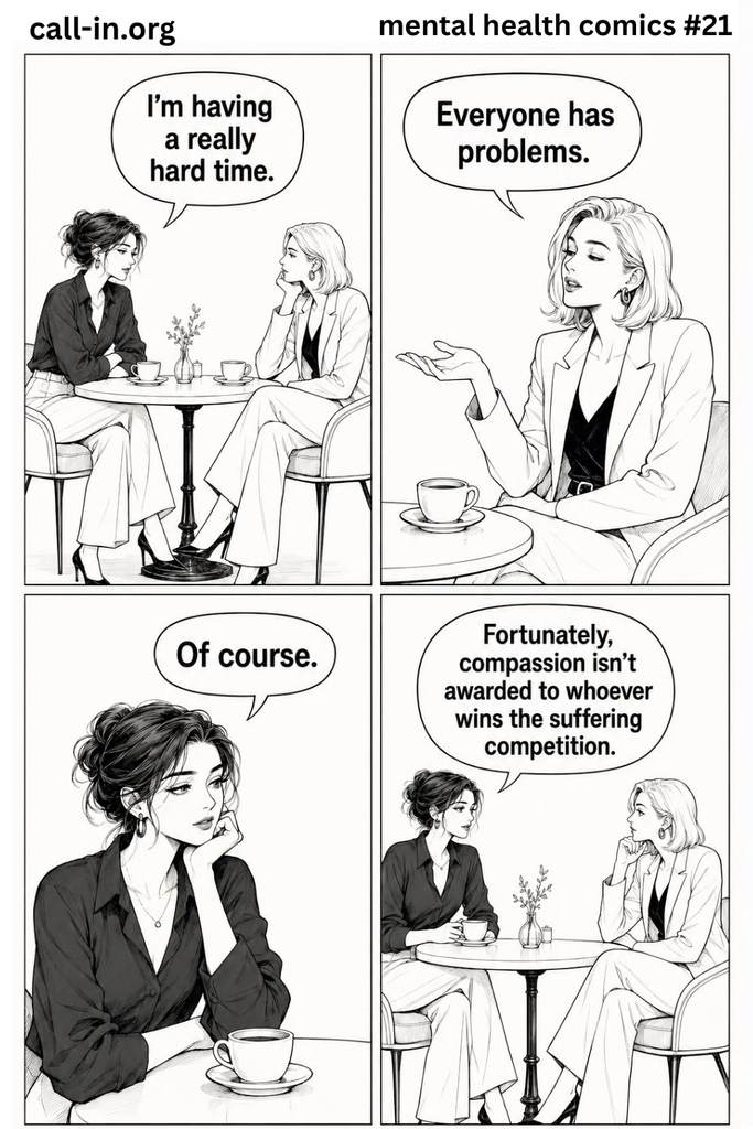 struggling with mental and need someone to talk to now. two women takling about struggling.