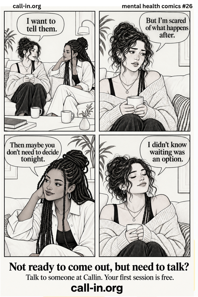LGBTQ+ emotional support at Callin.
