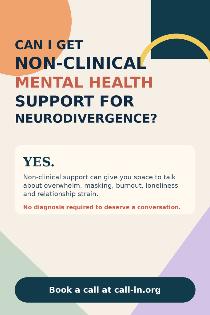 non-clinical mental support for neurodivergence