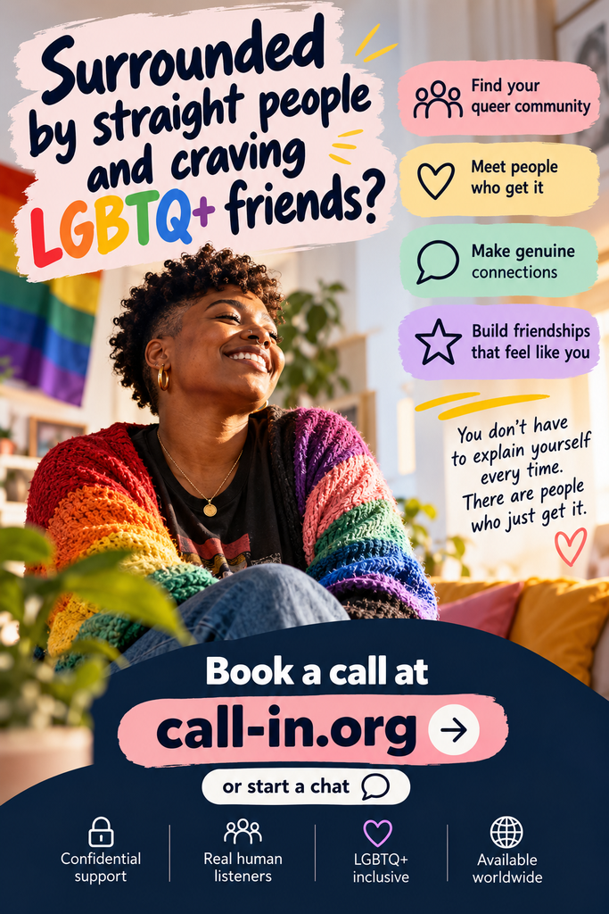 need someone to talk to as queer lgbtq+ person when i feel lonely 