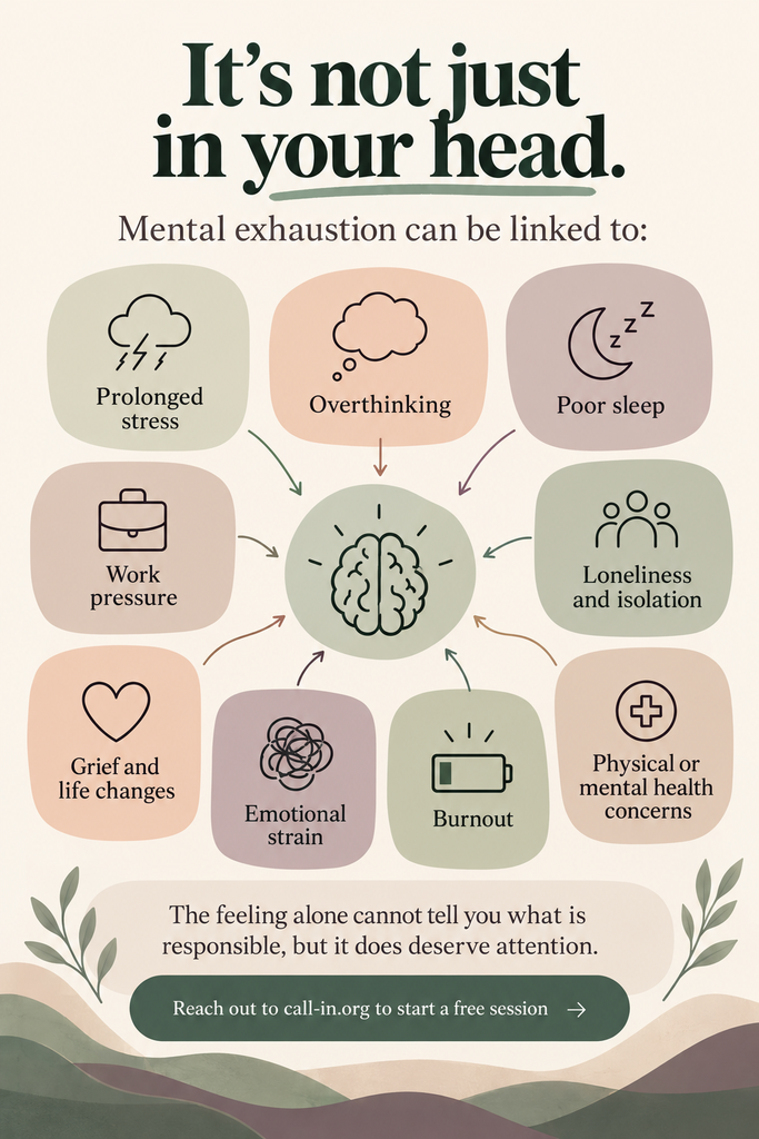 get mental health support at callin support uk for mental exhaustion