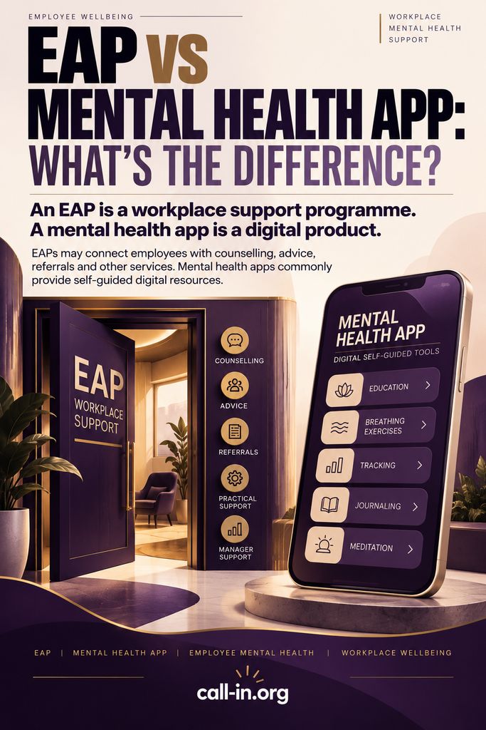 what is the difference between EAP and a mental health app